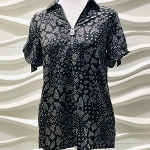 MK Blouse with sleeve tie